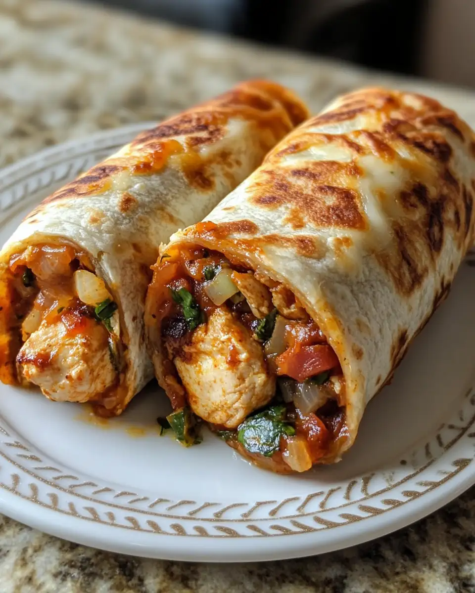 Unleash Flavor with Melty Garlic Chicken Wraps and Cheese 4 Final dish - Unleash Flavor with Melty Garlic Chicken Wraps and Cheese