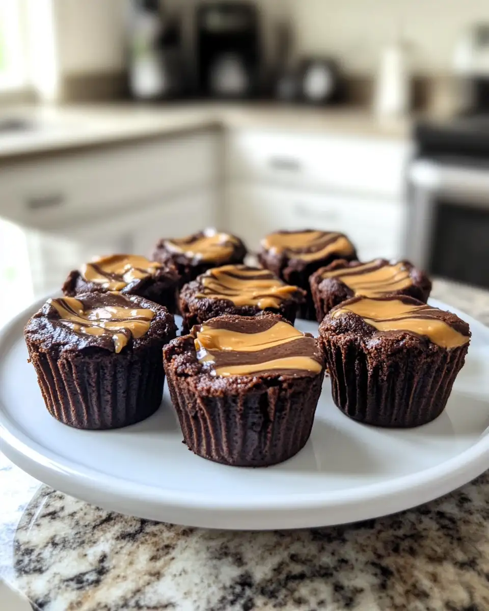Irresistible Mini Brownie Bites with a Decadent Peanut Butter Swirl 6 Final dish - Irresistible Mini Brownie Bites with a Decadent Peanut Butter Swirl