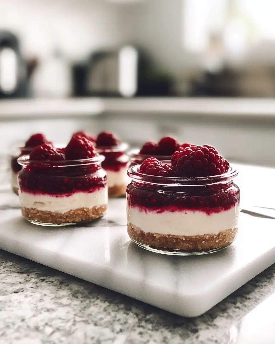 Sweet Indulgence: Mini Cheesecake Jars with Berry Compote Bliss 6 Final dish - Sweet Indulgence: Mini Cheesecake Jars with Berry Compote Bliss