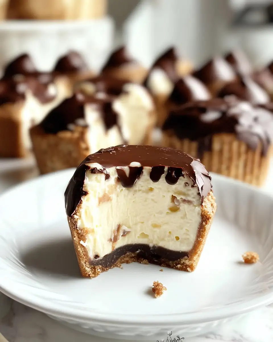 Indulge in Mini Egg Cheesecake Bites with a Decadent Chocolate Drizzle - Featured Image