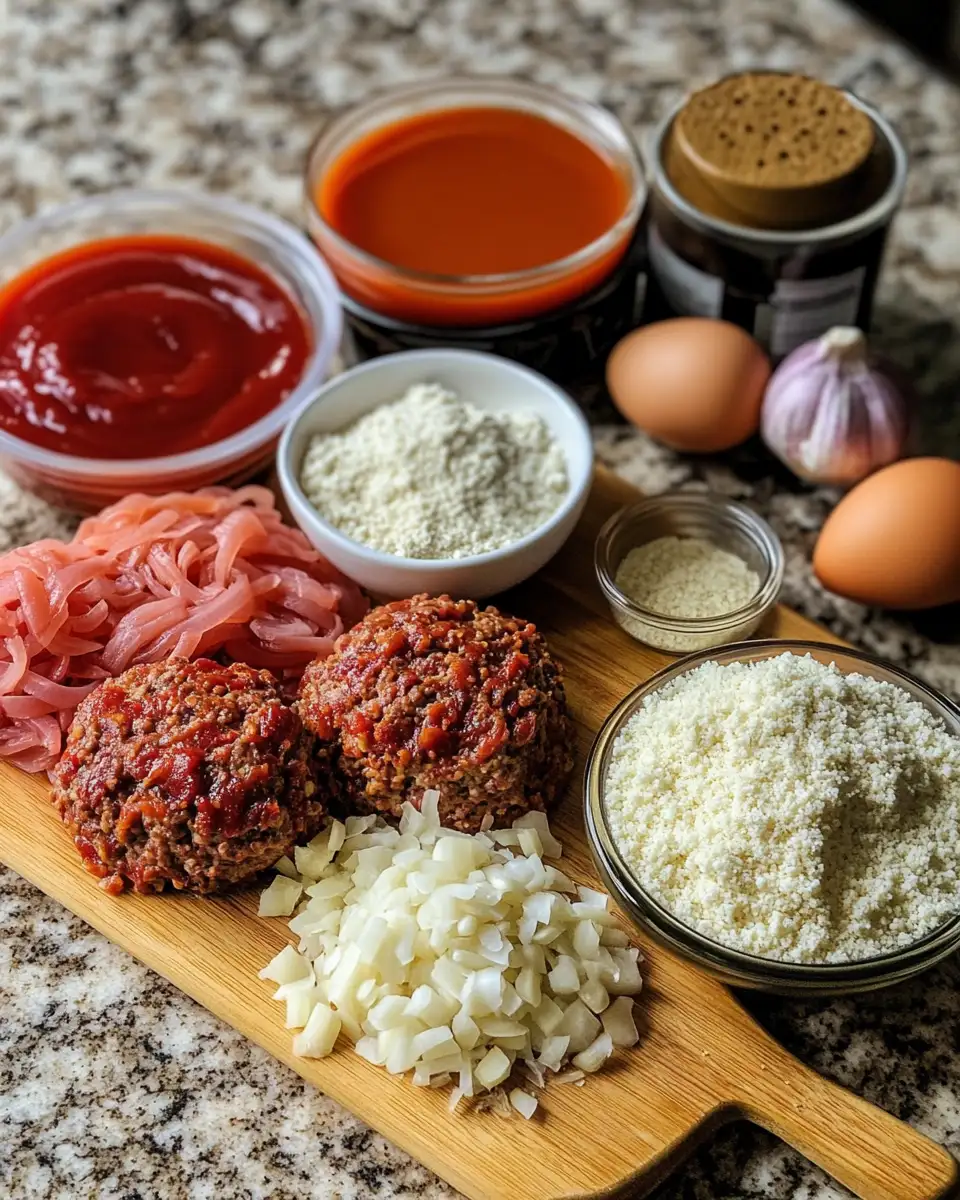 Ingredients for Mini Meatloaf Magic: Bite-Sized Flavor Explosion