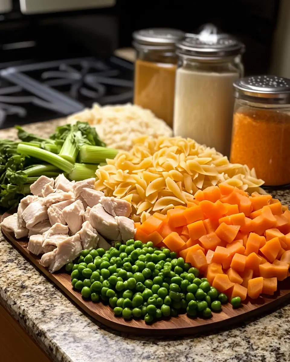 Ingredients for Ultimate Comfort: One-Pot Chicken Pot Pie Pasta Magic