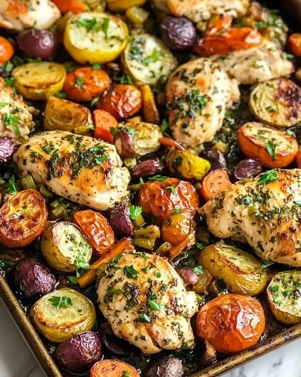 Effortless Flavors: One-Pot Chicken & Veggies Sheet Pan Dinner - Featured Image