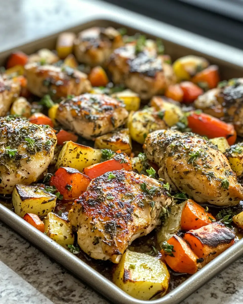 Final dish - Effortless Flavors: One-Pot Chicken & Veggies Sheet Pan Dinner
