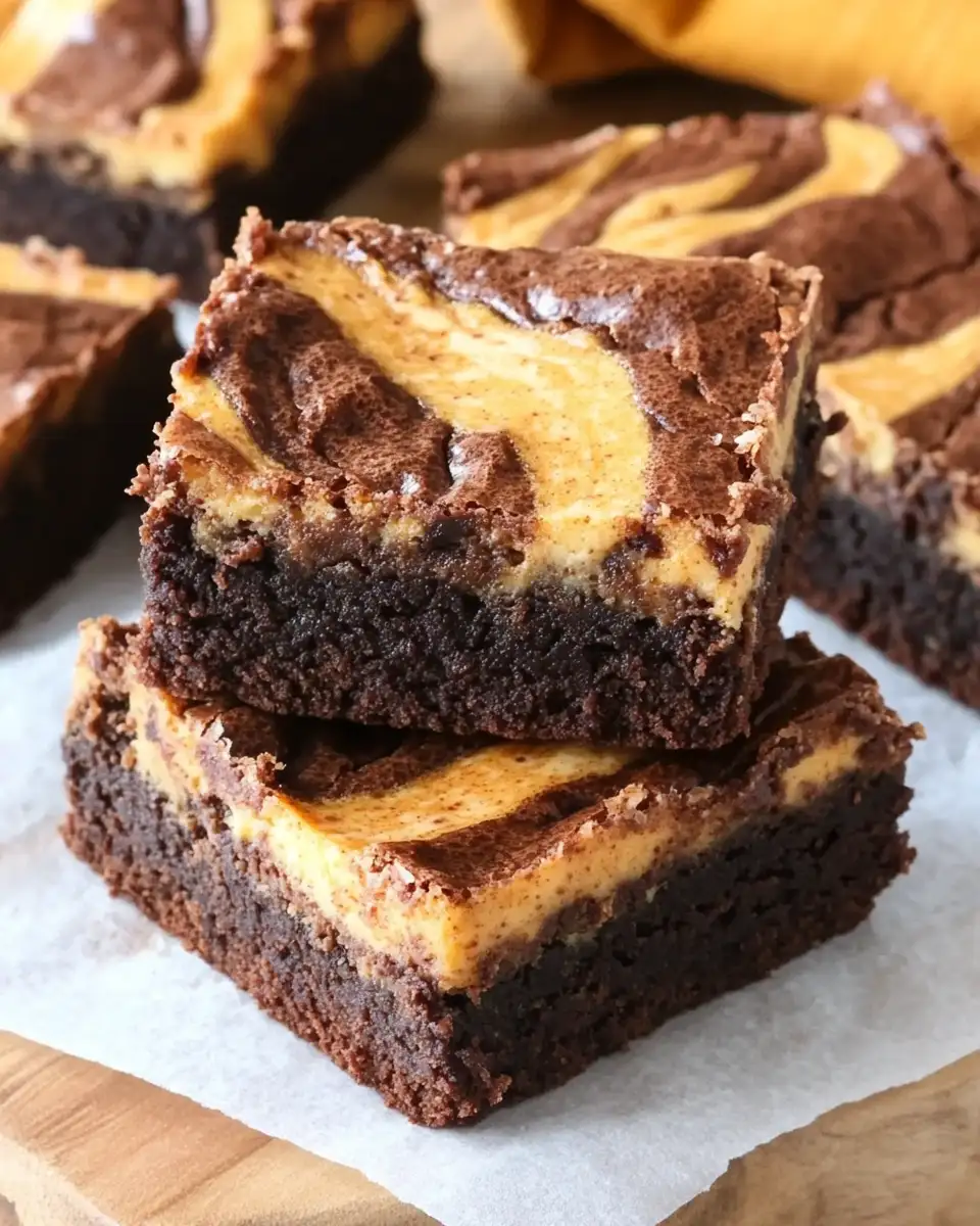 Decadent Pumpkin Cheesecake Swirl Brownies to Spice Up Your Fall Baking - Featured Image