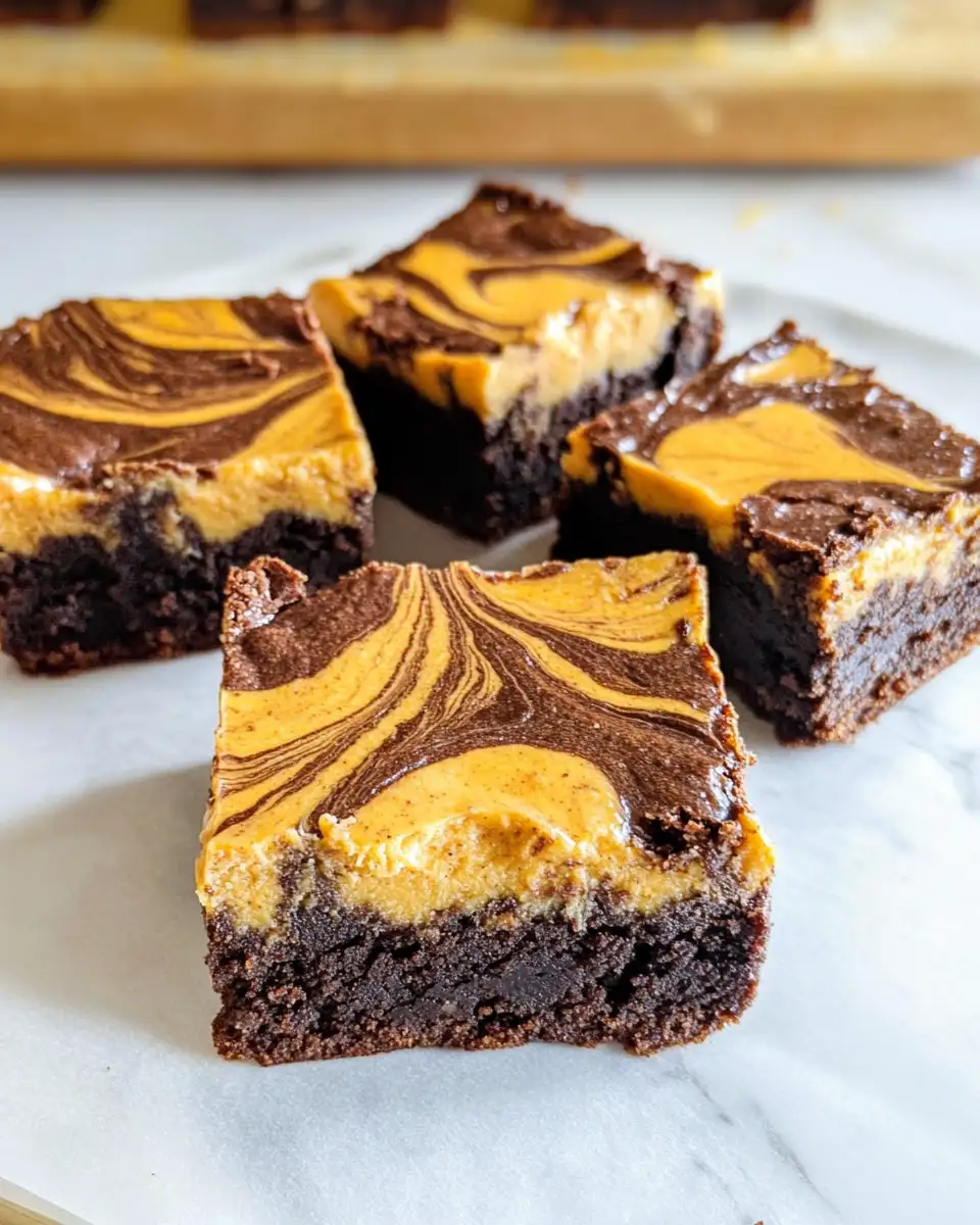 Decadent Pumpkin Spice Cream Cheese Swirl Brownies: Fall's Ultimate Indulgence - Featured Image
