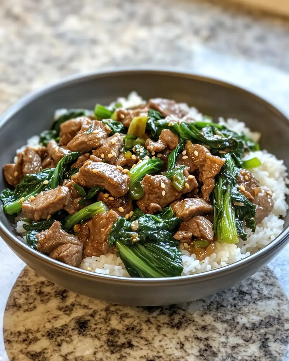 Sizzling in Minutes: Quick and Easy Bok Choy Stir-Fried Beef 6 Final dish - Sizzling in Minutes: Quick and Easy Bok Choy Stir-Fried Beef