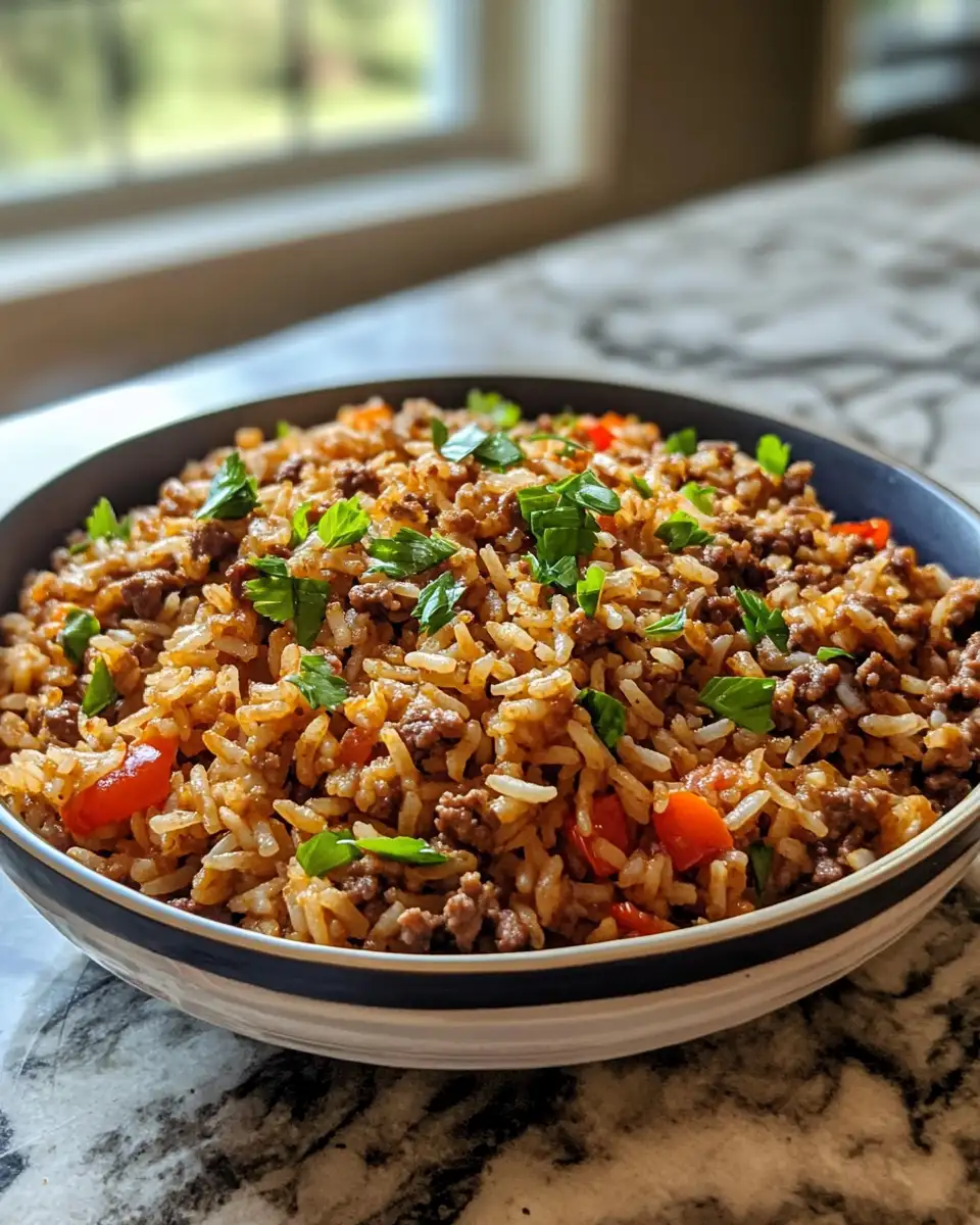 Whip Up Quick and Tasty Dirty Rice with Ground Beef in No Time 6 Final dish - Whip Up Quick and Tasty Dirty Rice with Ground Beef in No Time