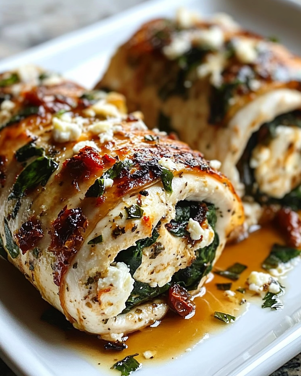 Savor the Flavor: Rolled Up Chicken with Feta, Spinach, and Sun-Dried Tomatoes - Featured Image