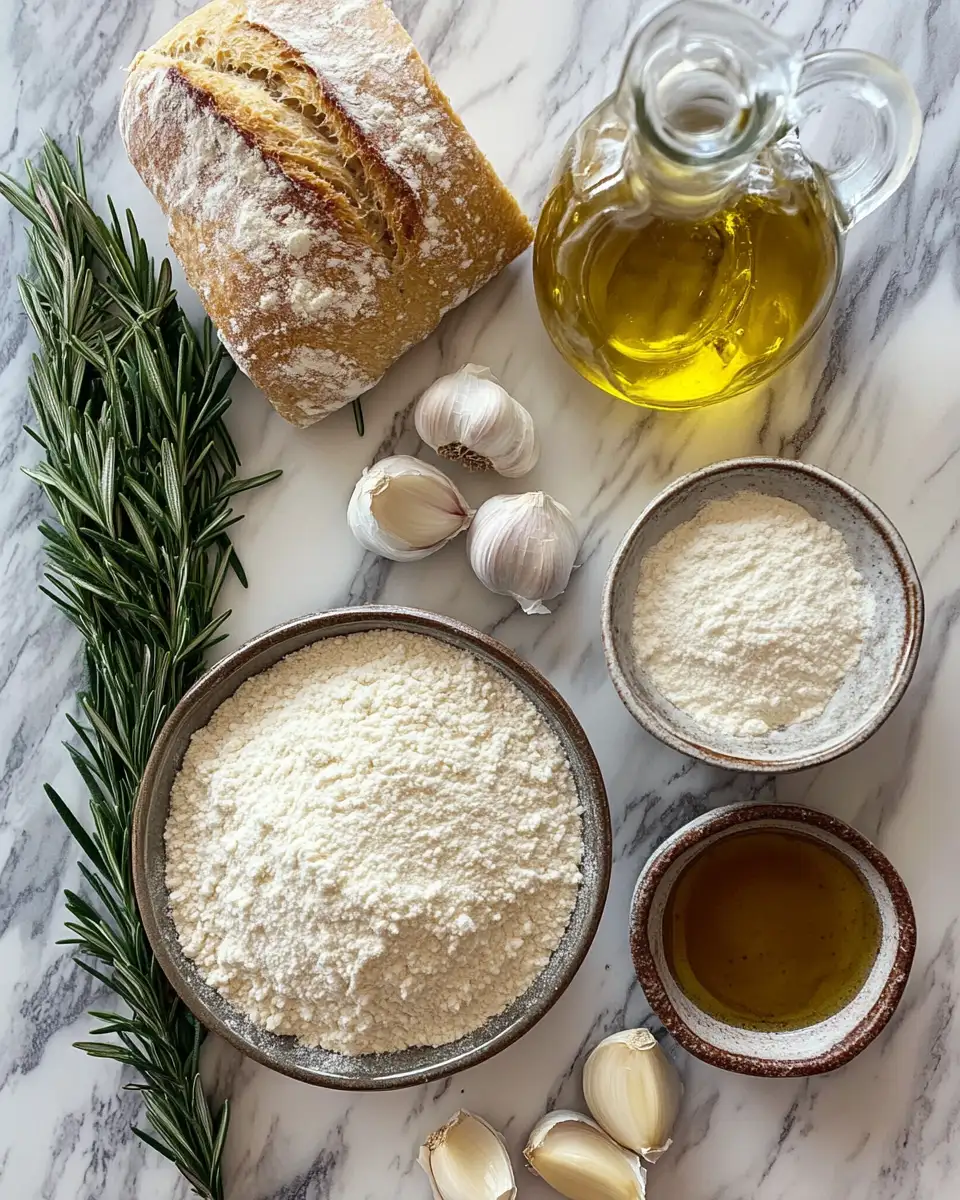 Artisan Aroma: Discover the Magic of Rustic No-Knead Rosemary Garlic Bread 4 Ingredients for Artisan Aroma: Discover the Magic of Rustic No-Knead Rosemary Garlic Bread