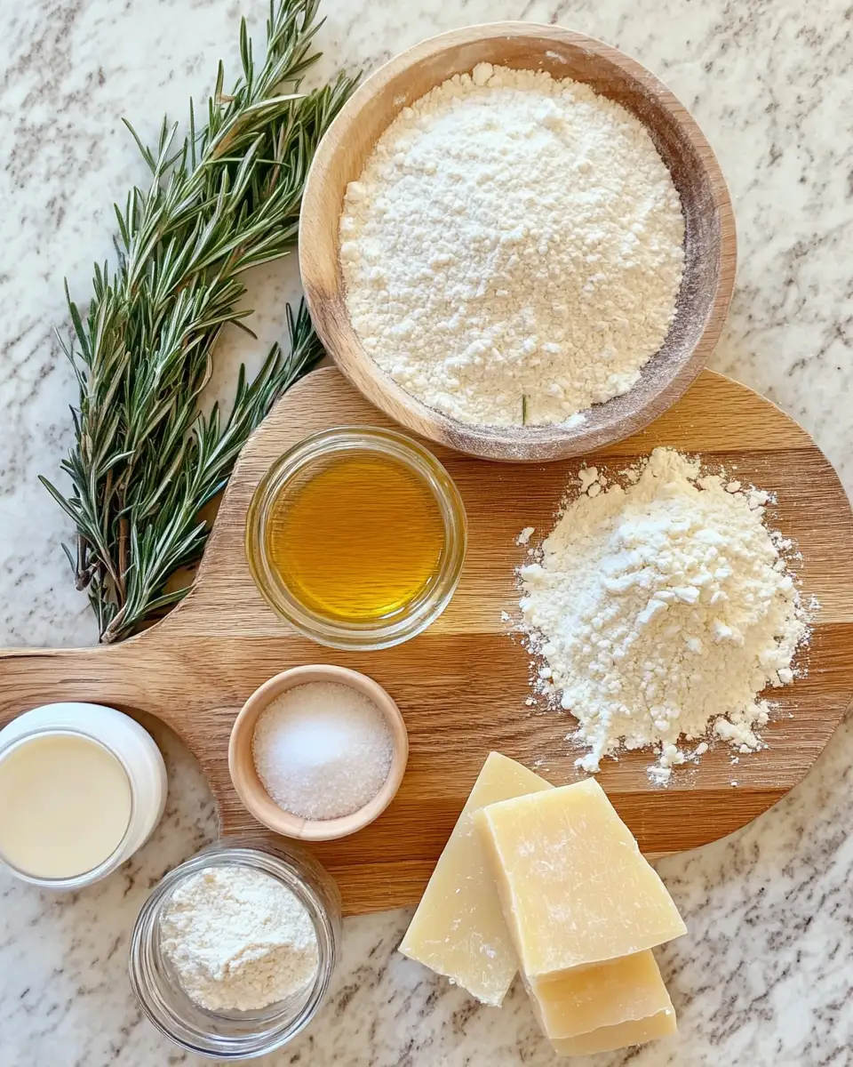 Baking Bliss: Discover the Charm of Rustic Rosemary Parmesan Bread 4 Ingredients for Baking Bliss: Discover the Charm of Rustic Rosemary Parmesan Bread