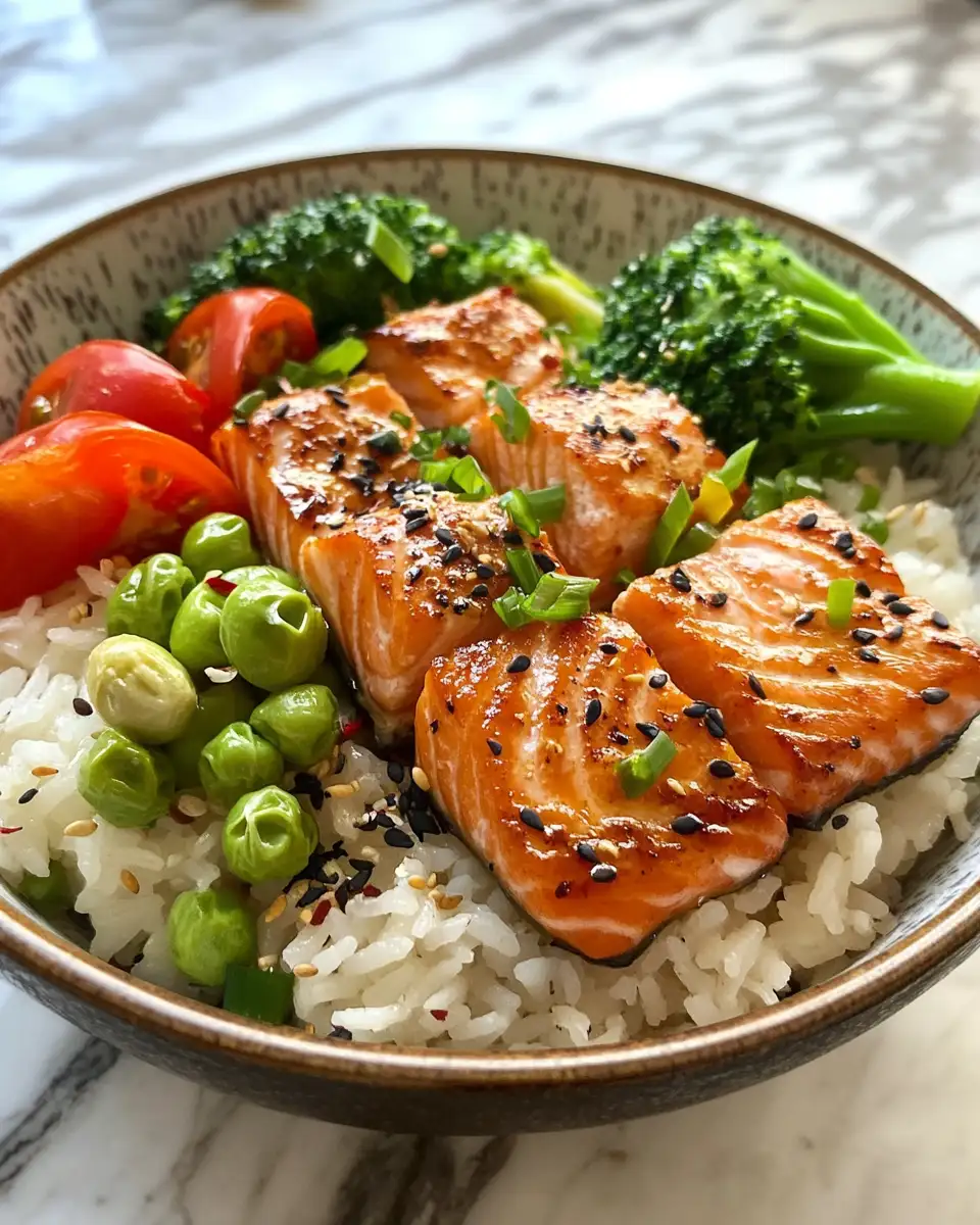 Final dish - Savor the Flavor: Crafting the Perfect Salmon Rice Bowl