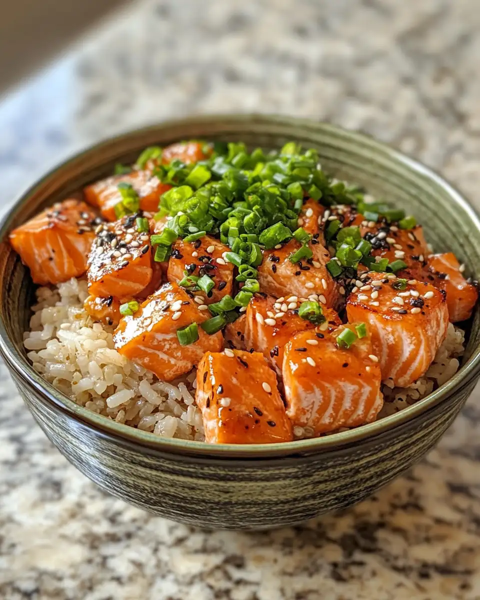 Final dish - Savor the Flavor: Create the Ultimate Salmon Rice Bowl Experience