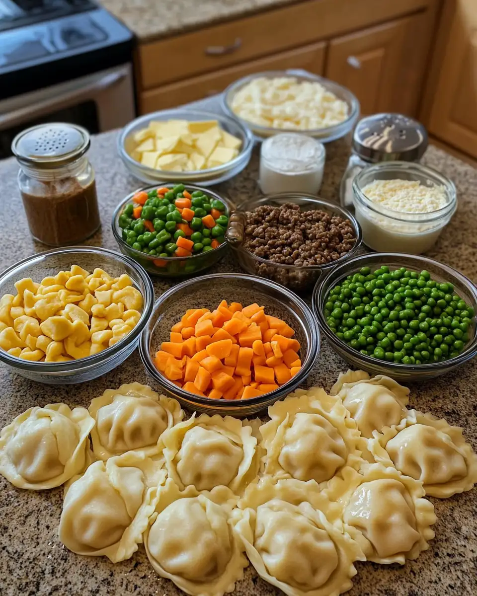 Ingredients for Comfort Food Fusion: Shepherd’s Pie Pierogy Bake Delight