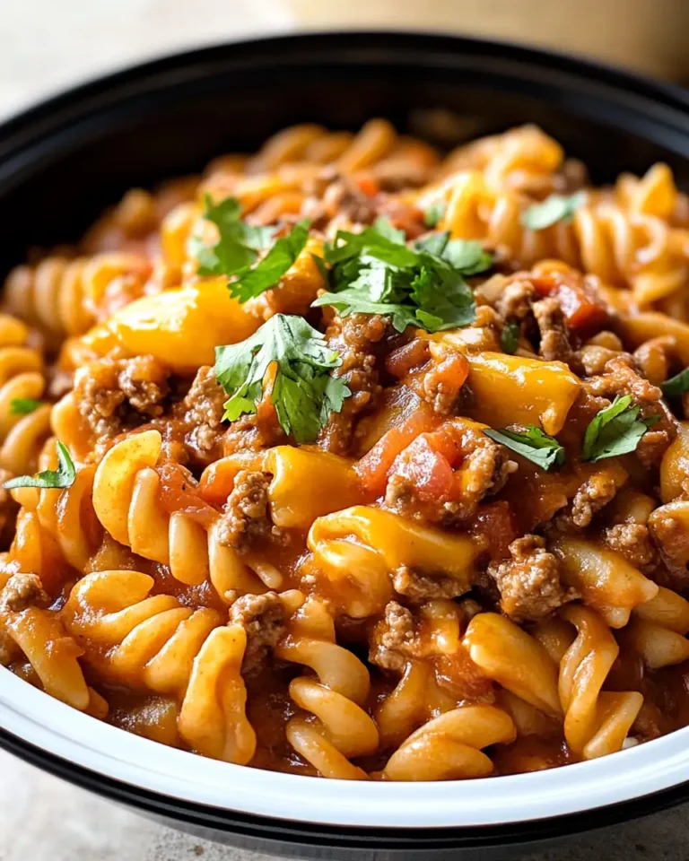 Savor the Flavor: Slow Cooker Cheesy Taco Pasta Delight - Featured Image