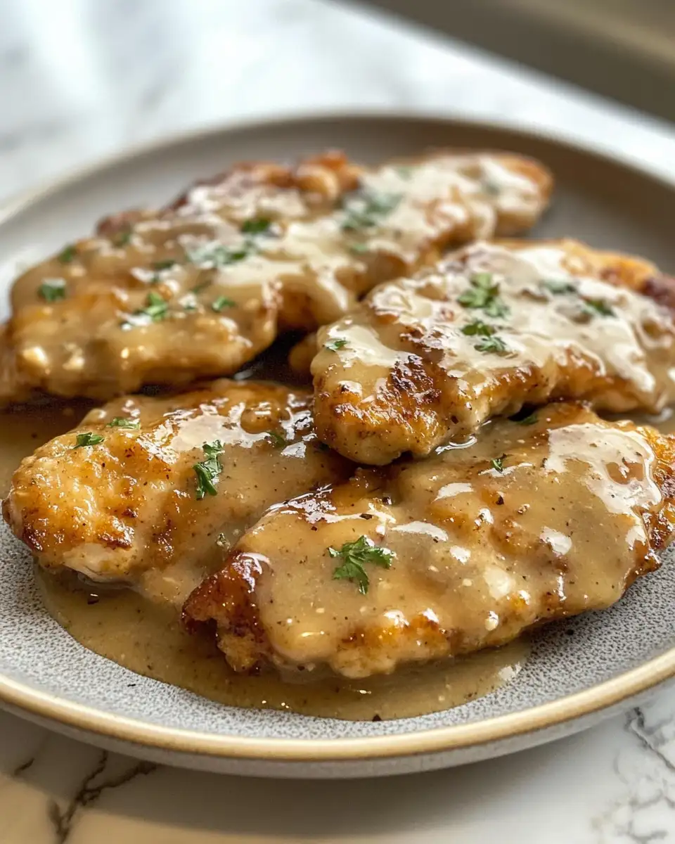 Final dish - Irresistibly Comforting: Smothered Chicken Tenders with Gravy Delight