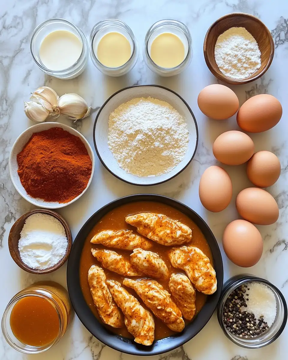 Ingredients for Irresistibly Comforting: Smothered Chicken Tenders with Gravy Delight