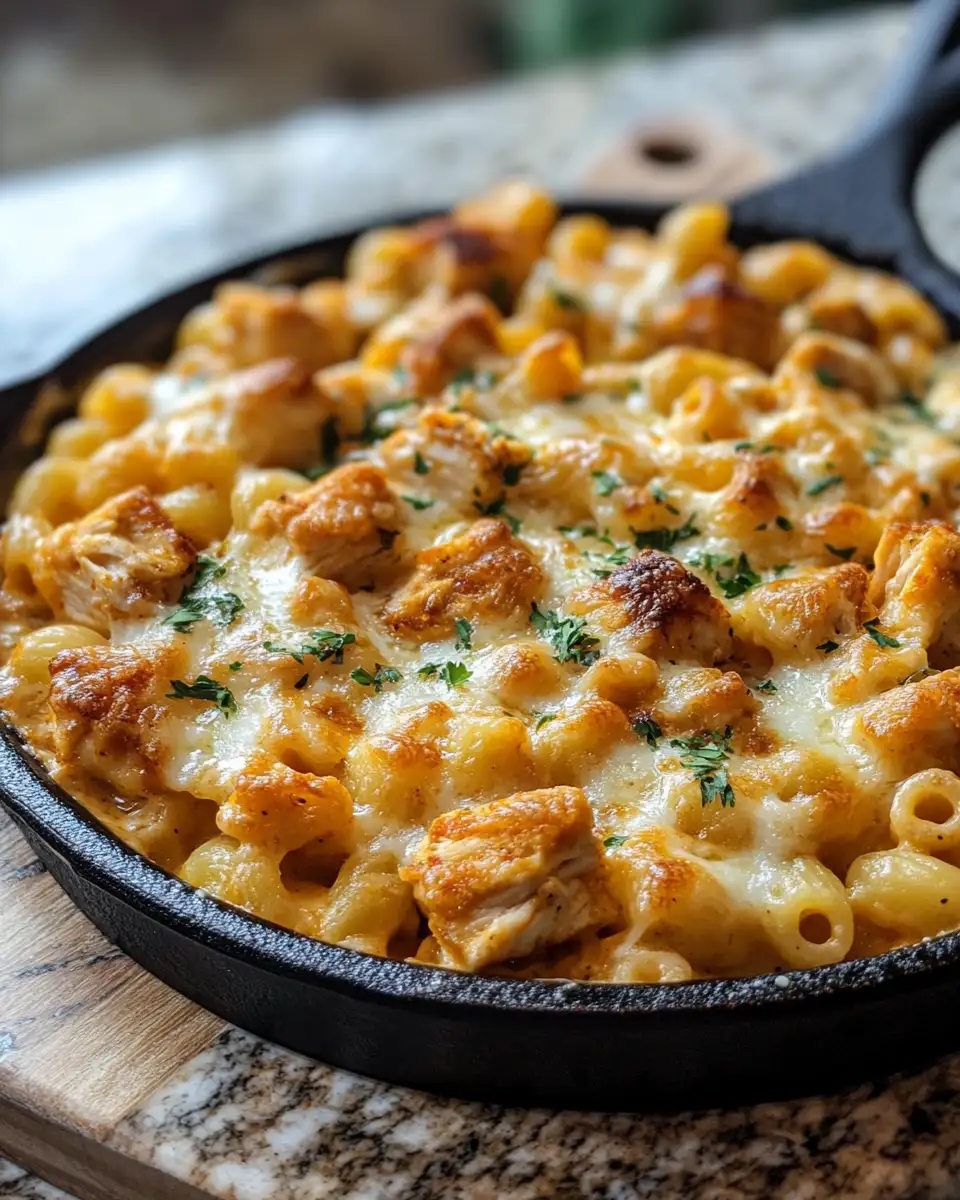 Final dish - Sizzle and Spice: Irresistible Buffalo Chicken Mac & Cheese Skillet