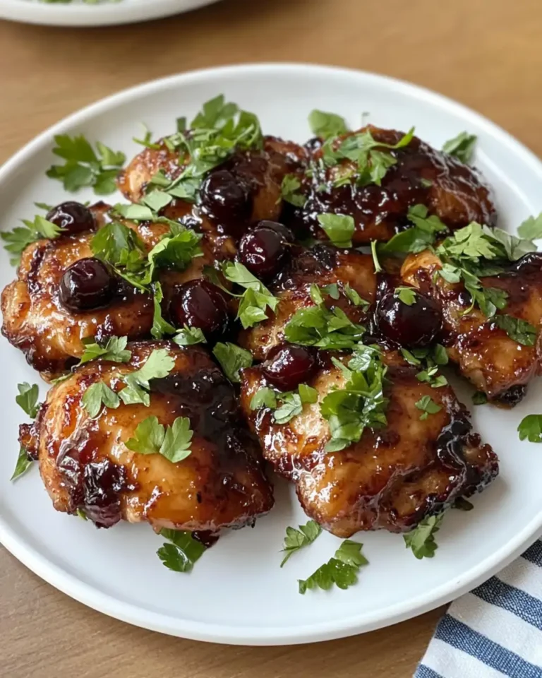 Irresistibly Delicious Sticky Cherry Chicken Thighs Recipe - Featured Image