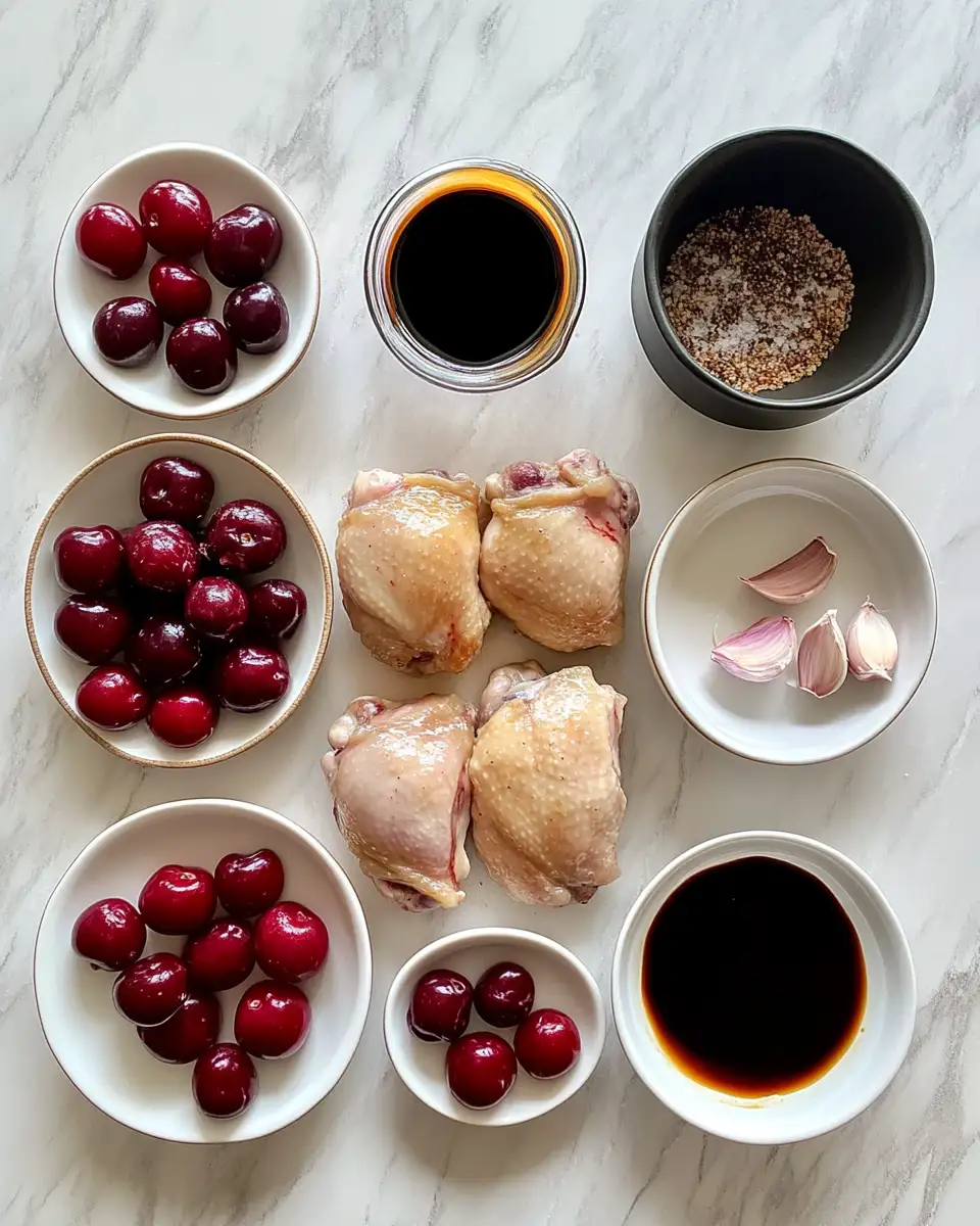 Ingredients for Irresistibly Delicious Sticky Cherry Chicken Thighs Recipe
