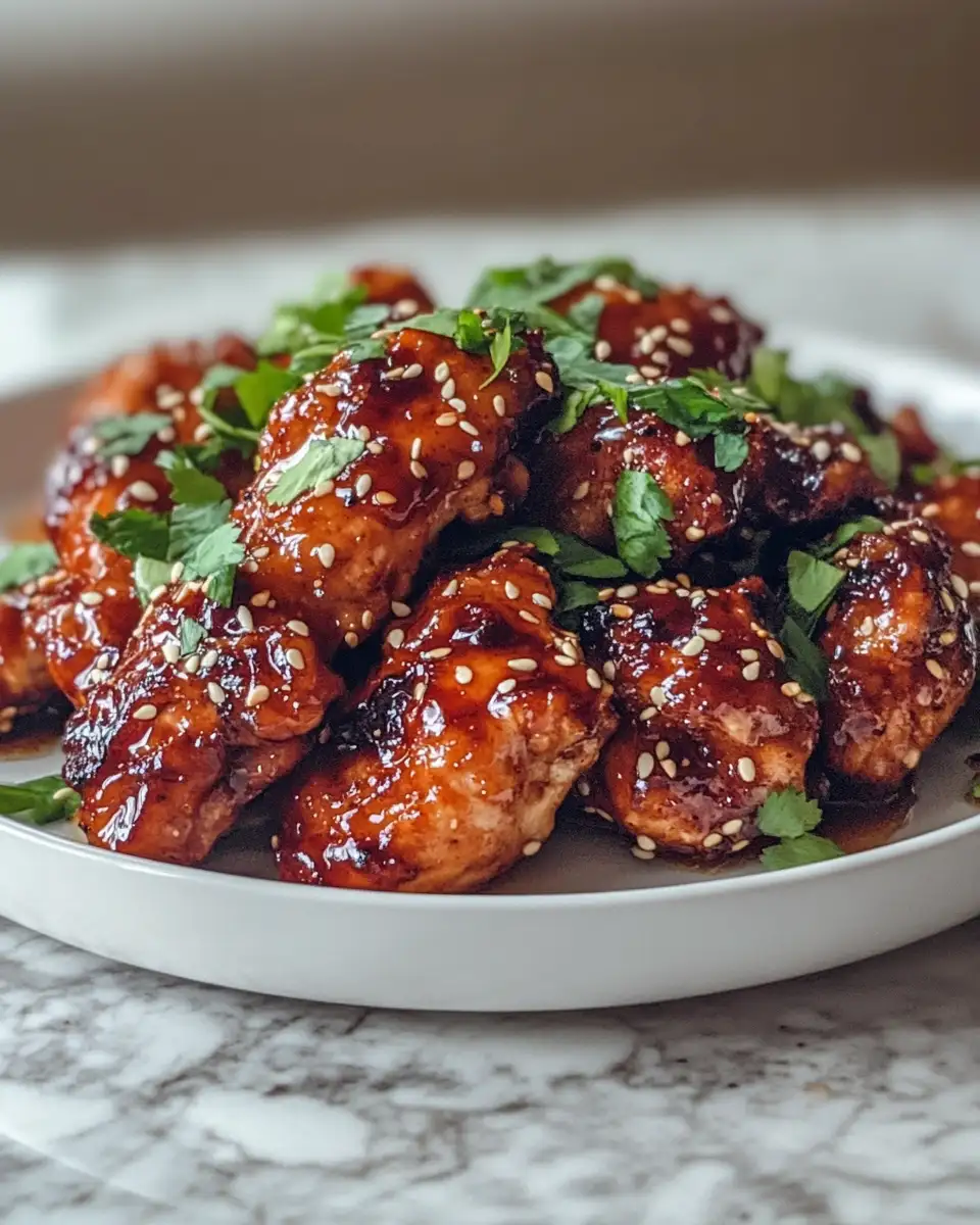 Irresistibly Delicious: Sticky Honey Gochujang Chicken That'll Spice Up Your Dinner 6 Final dish - Irresistibly Delicious: Sticky Honey Gochujang Chicken That'll Spice Up Your Dinner