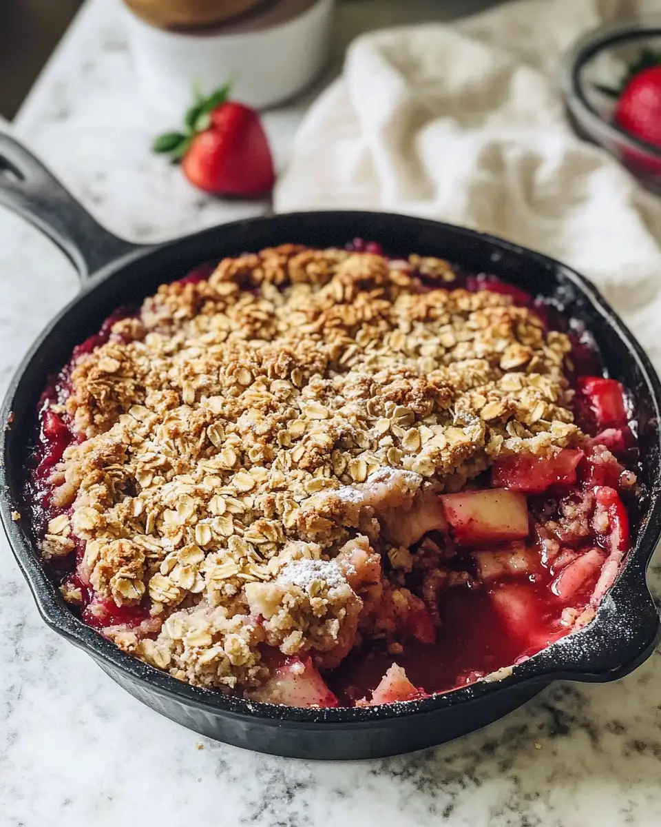 Savor the Sweetness of Summer with Strawberry Rhubarb Crisp with Oat Topping - Featured Image