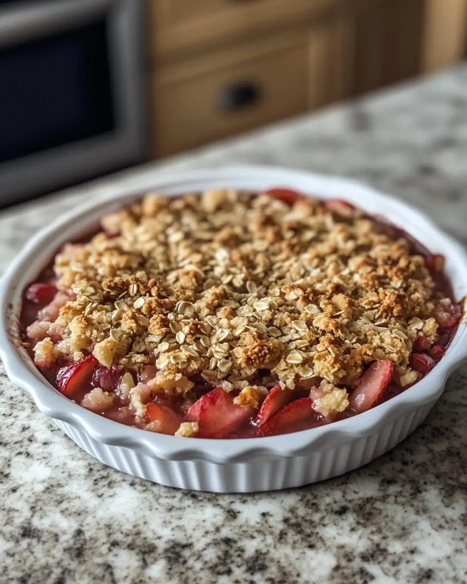 Savor the Sweetness of Summer with Strawberry Rhubarb Crisp with Oat Topping 6 Final dish - Savor the Sweetness of Summer with Strawberry Rhubarb Crisp with Oat Topping