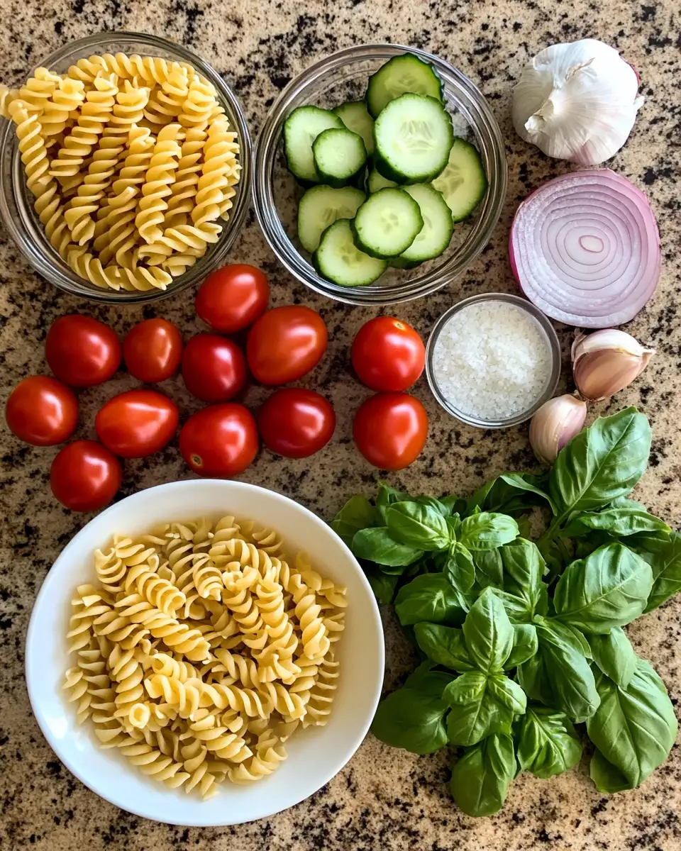 Fresh Flavors: Dive into Summer with Our Garden Pesto Pasta Salad 4 Ingredients for Fresh Flavors: Dive into Summer with Our Garden Pesto Pasta Salad