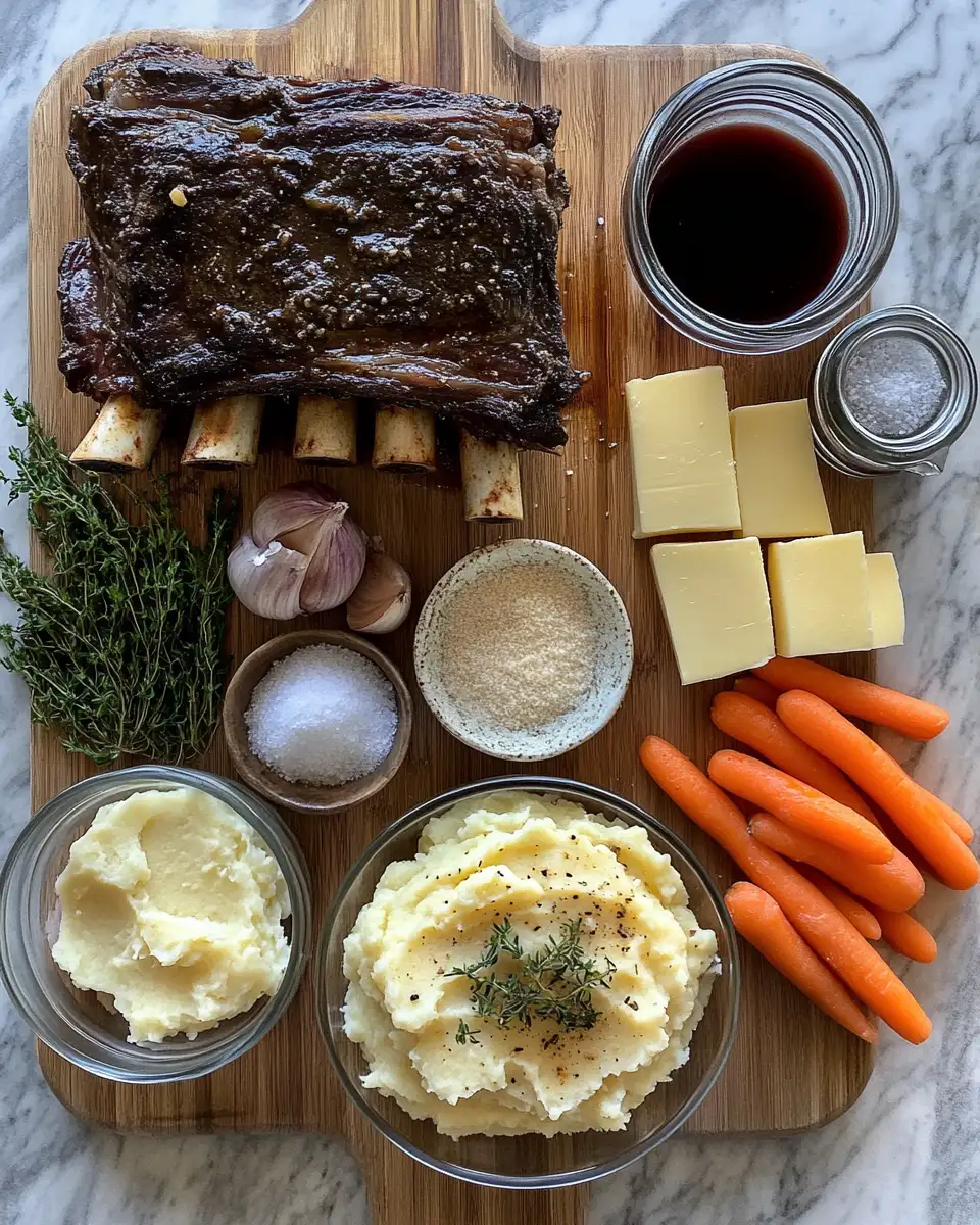 Melt-in-Your-Mouth Short Rib Ragu Meets Silky Parmesan Mashed Potatoes 4 Ingredients for Melt-in-Your-Mouth Short Rib Ragu Meets Silky Parmesan Mashed Potatoes