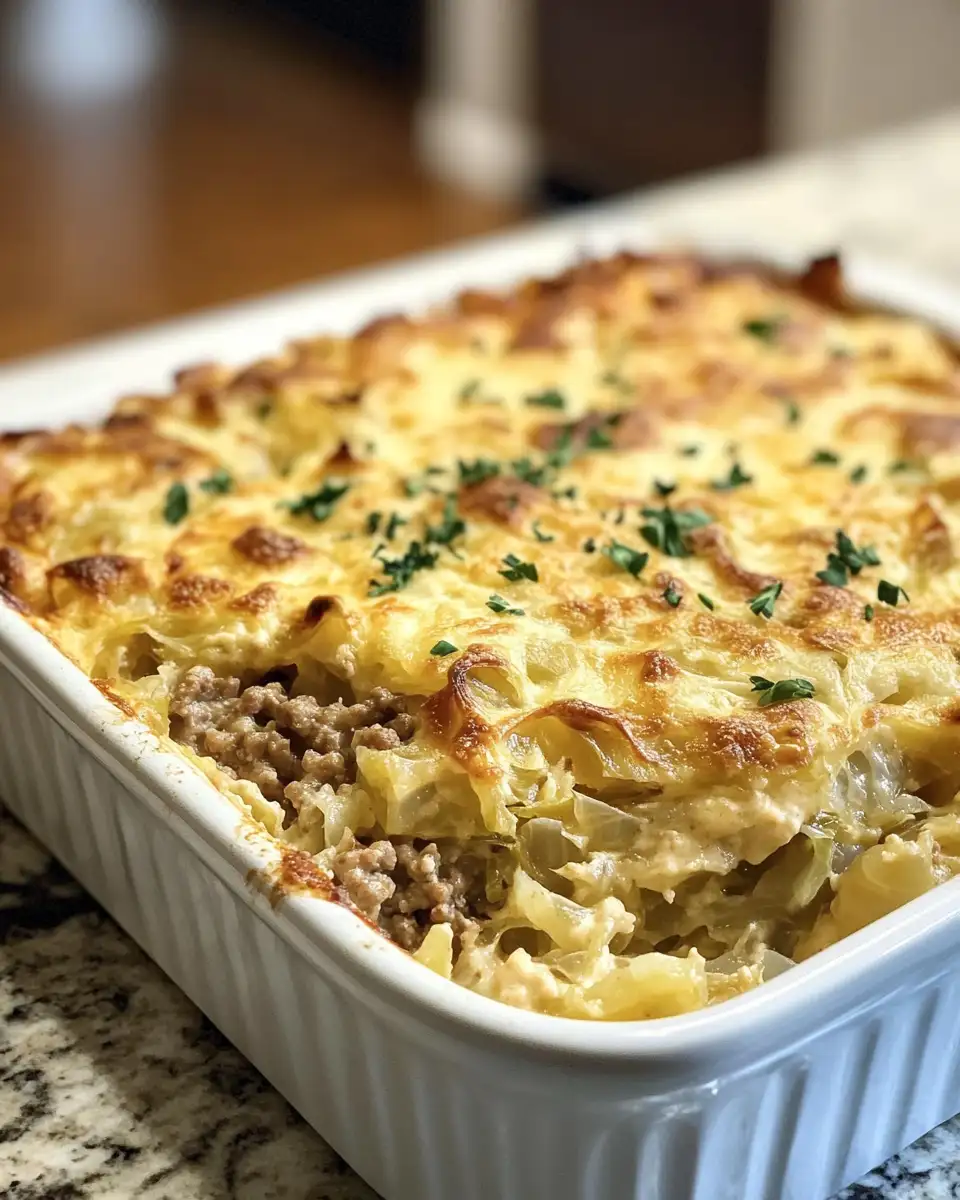 Final dish - Unveiling the Ultimate Creamed Cabbage and Ground Beef Casserole Recipe