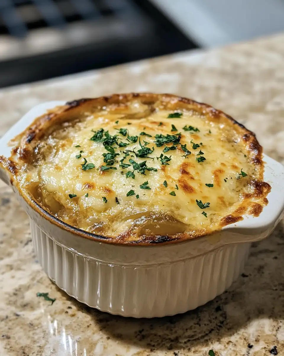 Savor the Comfort: This French Onion Chicken Soup Delight 6 Final dish - Savor the Comfort: This French Onion Chicken Soup Delight