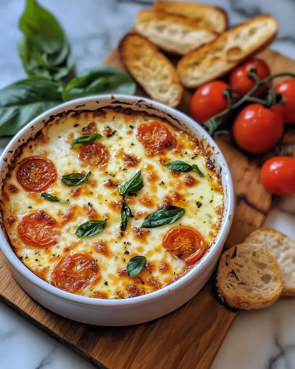 Irresistible Three-Cheese Tomato Bruschetta Dip Delight 6 Final dish - Irresistible Three-Cheese Tomato Bruschetta Dip Delight