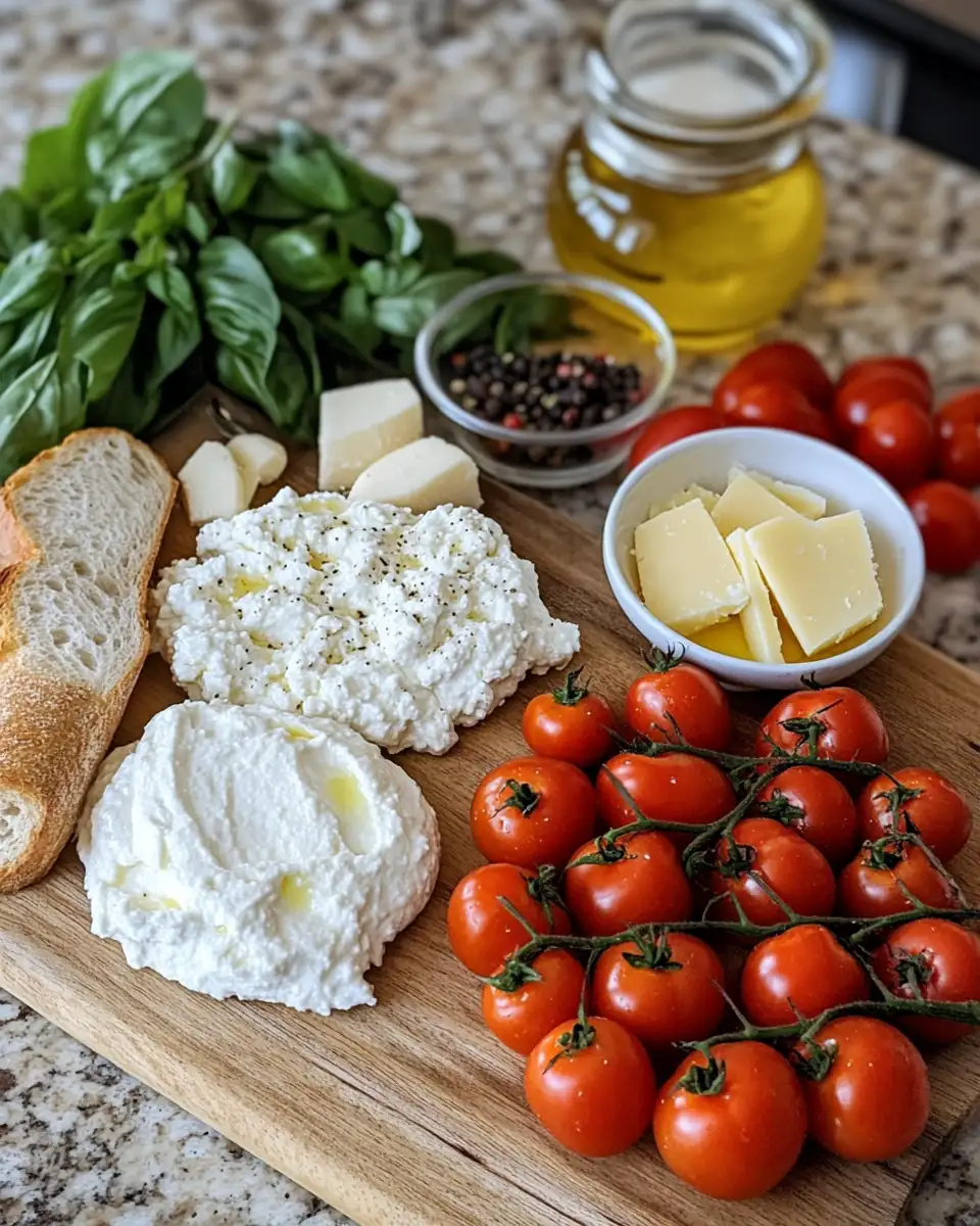 Irresistible Three-Cheese Tomato Bruschetta Dip Delight 4 Ingredients for Irresistible Three-Cheese Tomato Bruschetta Dip Delight