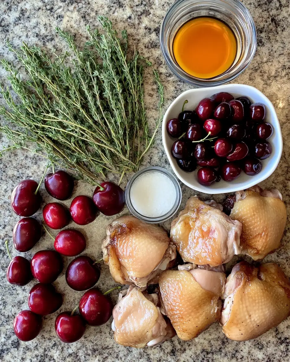Ingredients for Sticky Cherry Chicken Thighs: A Sweet and Savory Delight