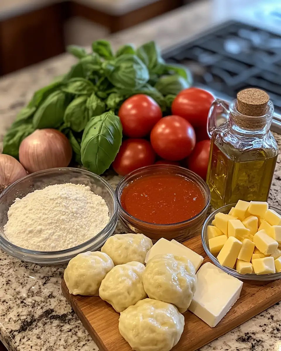 Ingredients for Tomato Soup Bliss with Irresistible Cheddar Bay Dumplings