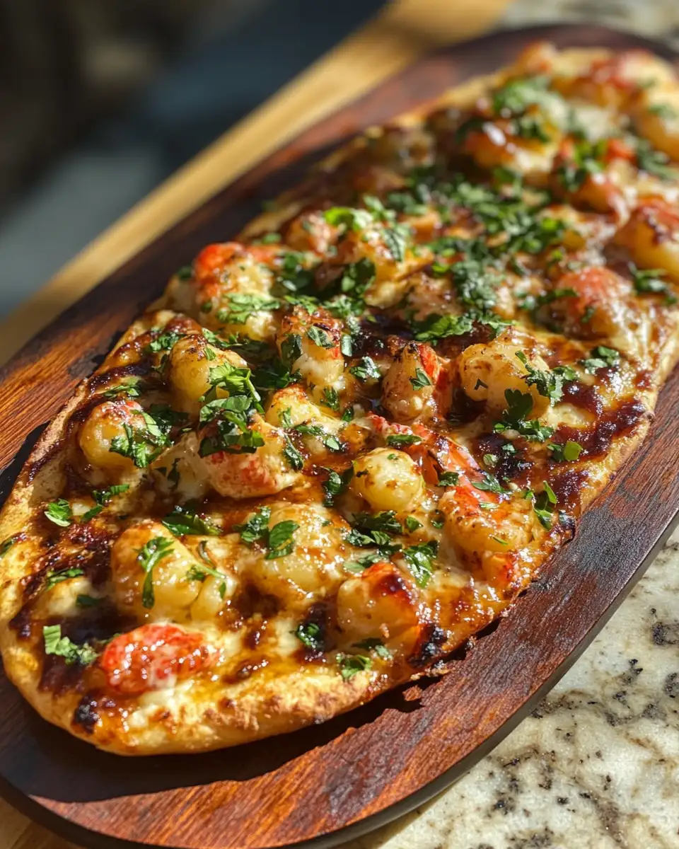 Sizzling BBQ Lobster & Potato Gnocchi Flatbreads: A Gourmet Twist on Comfort Food 6 Final dish - Sizzling BBQ Lobster & Potato Gnocchi Flatbreads: A Gourmet Twist on Comfort Food