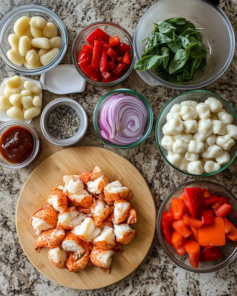 Sizzling BBQ Lobster & Potato Gnocchi Flatbreads: A Gourmet Twist on Comfort Food 4 Ingredients for Sizzling BBQ Lobster & Potato Gnocchi Flatbreads: A Gourmet Twist on Comfort Food