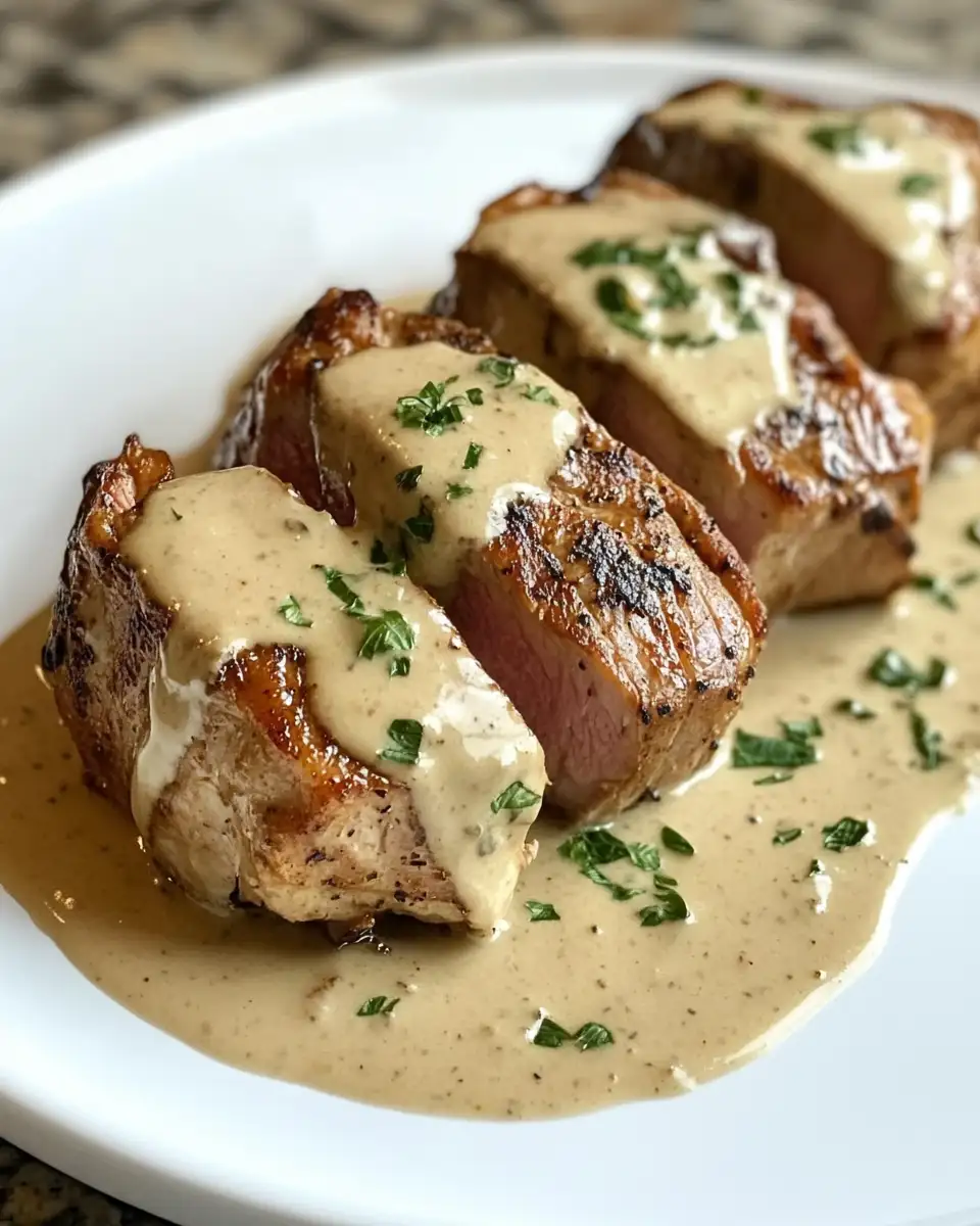 Final dish - Unleash Flavor Perfection: Best-Ever Pork Tenderloin with Dijon Cream Sauce