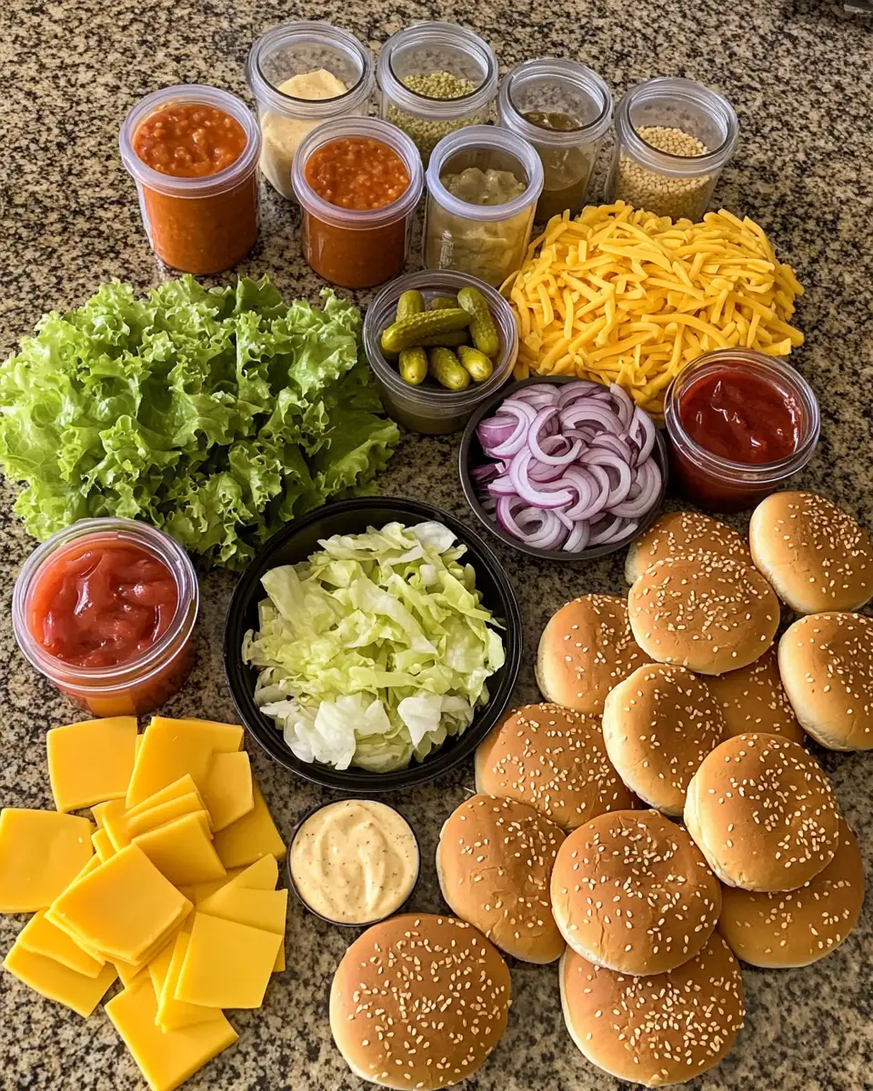 Ingredients for Unleash Flavor with the Best Recipe for Mini Big Mac Cheeseburgers