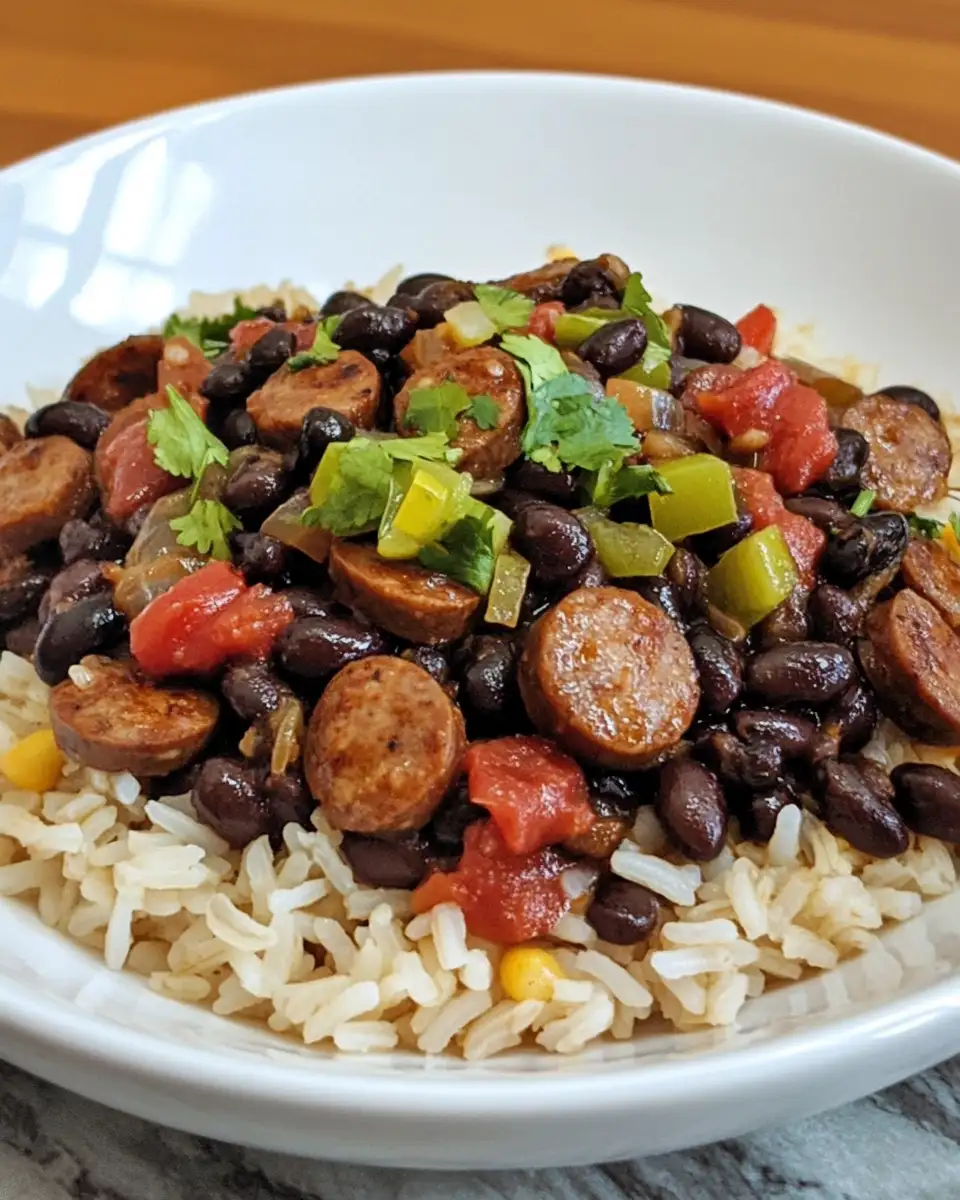 Sizzling Black Beans and Rice with Sausage: A Flavorful Fiesta on Your Plate - Featured Image