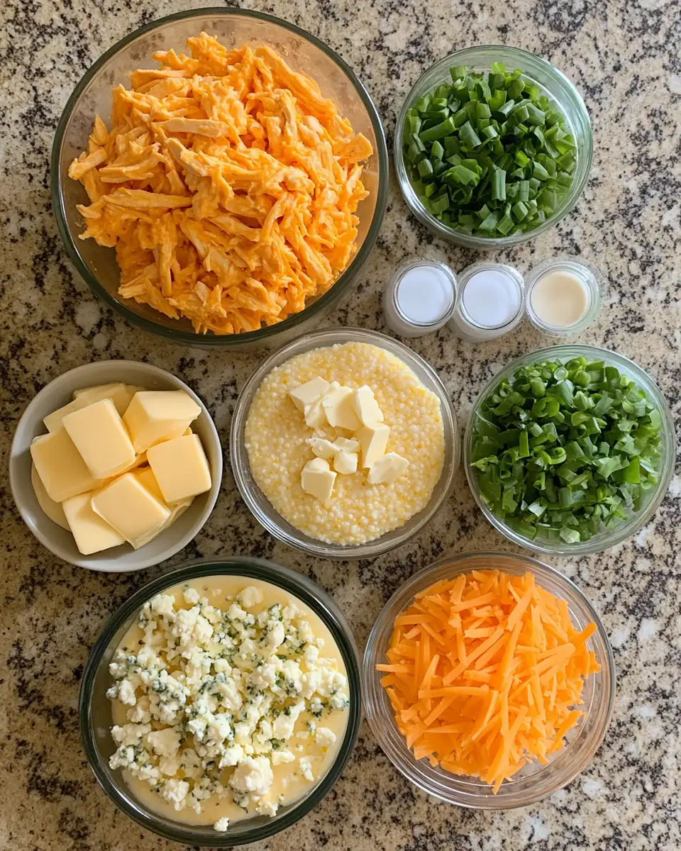 Explode Your Taste Buds with Buffalo Chicken & Ranch Grit Bomb Melts 4 Ingredients for Explode Your Taste Buds with Buffalo Chicken & Ranch Grit Bomb Melts