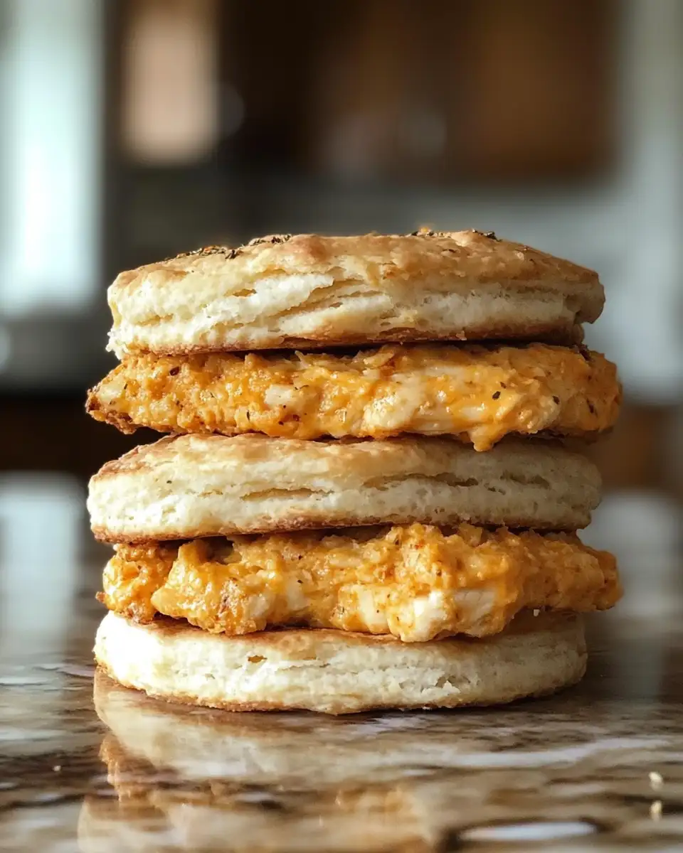 Stacked Flavor: Buttermilk Chicken & Jalapeño Cheddar Biscuit Towers - Featured Image