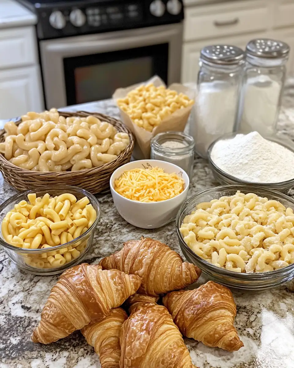 Ingredients for Crispy Indulgence: Buttermilk Fried Crab & Mac Croissant Bites Delight