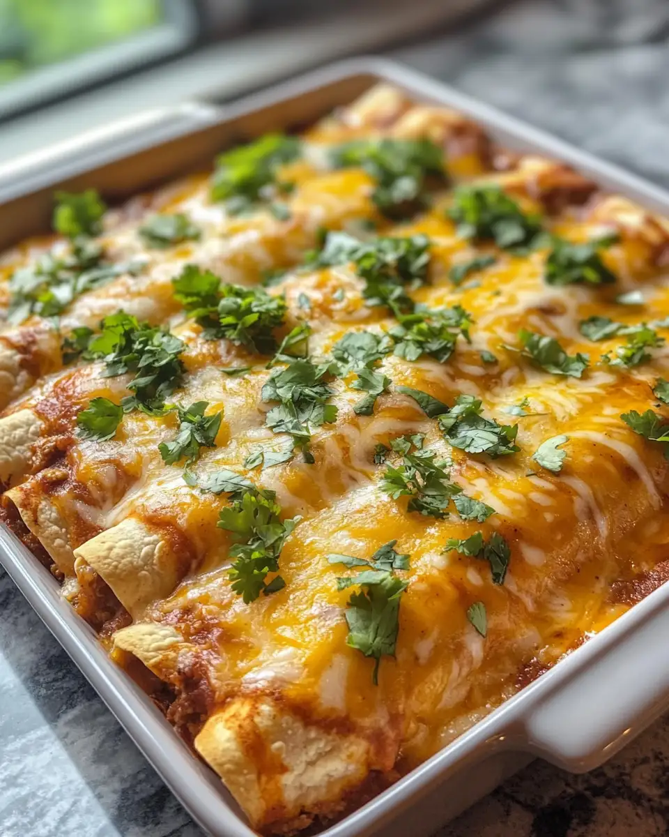 Cheesy Ground Beef Enchiladas: A Flavor Fiesta in Every Bite 6 Final dish - Cheesy Ground Beef Enchiladas: A Flavor Fiesta in Every Bite