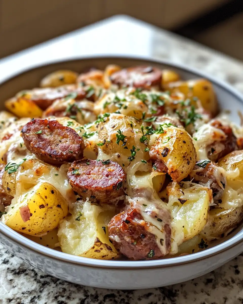 Ultimate Comfort: Cheesy Ranch Potatoes and Smoked Sausage Bliss 6 Final dish - Ultimate Comfort: Cheesy Ranch Potatoes and Smoked Sausage Bliss