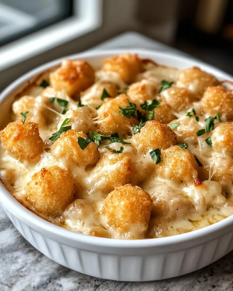 Ultimate Comfort: Chicken Alfredo Tater Tot Casserole Delight - Featured Image