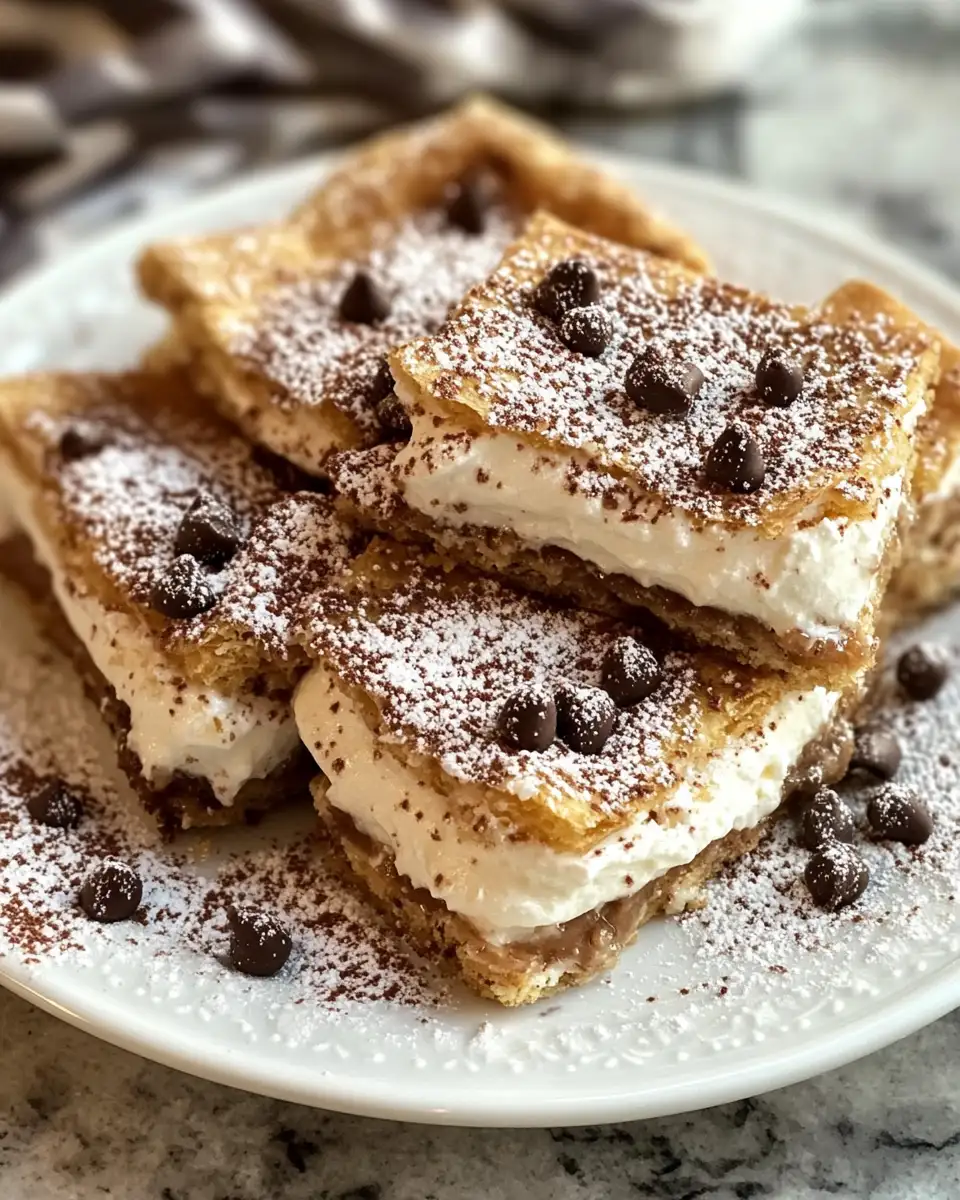 Decadent Delight: Indulge in Classic Cannoli Squares 6 Final dish - Decadent Delight: Indulge in Classic Cannoli Squares