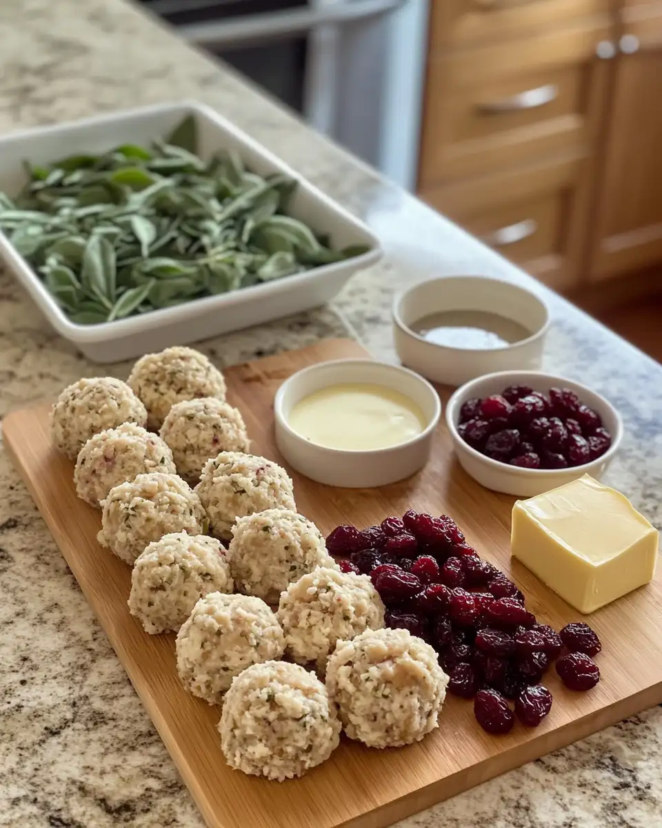 Savor the Season with Cranberry Turkey Stuffing Balls 3 Ingredients for Savor the Season with Cranberry Turkey Stuffing Balls