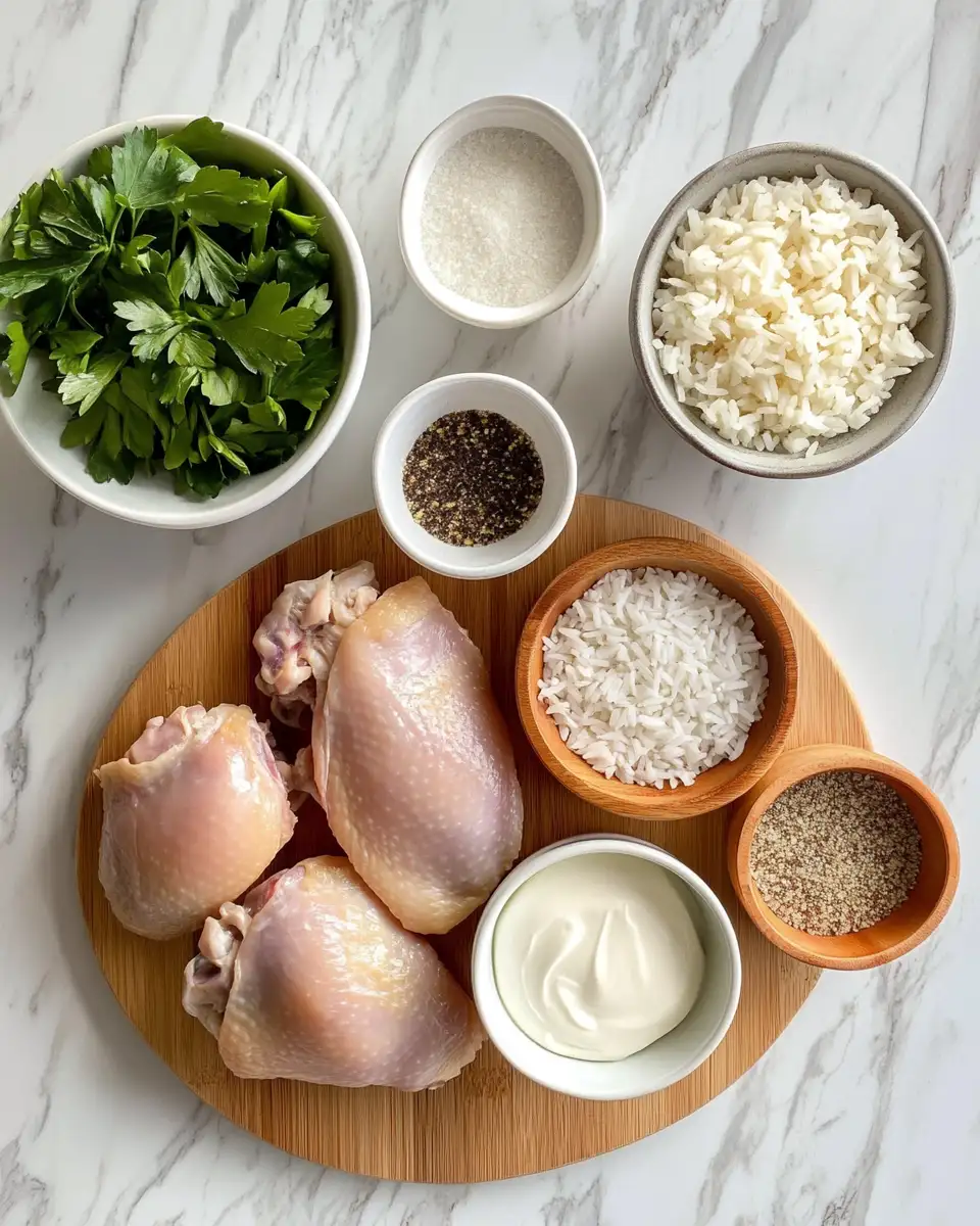 Irresistibly Creamy Smothered Chicken and Rice Recipe Delight 4 Ingredients for Irresistibly Creamy Smothered Chicken and Rice Recipe Delight