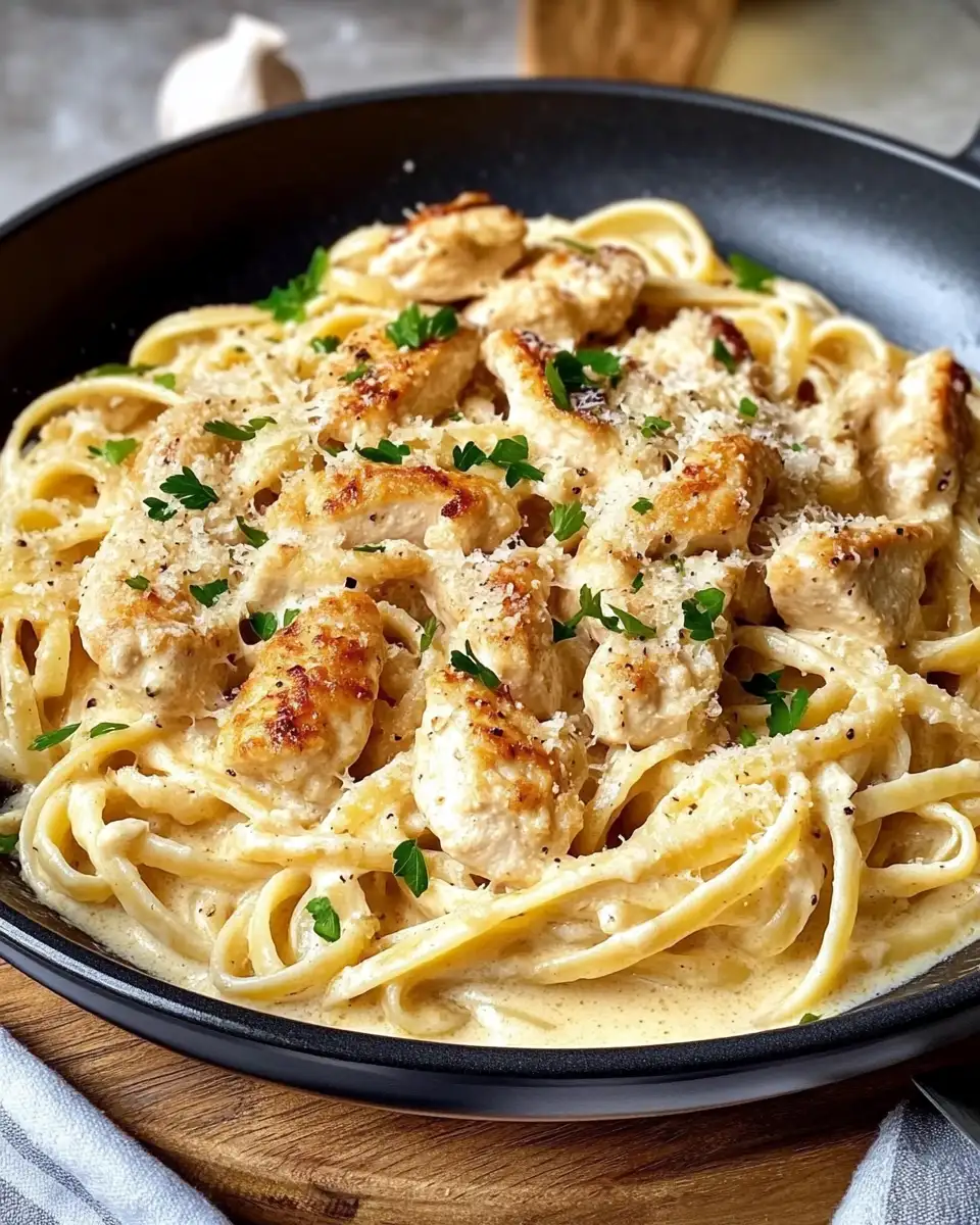 Indulge in Irresistible Comfort: Creamy Garlic Parmesan Chicken Pasta Delight - Featured Image